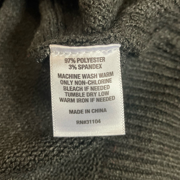 Design History Women's Black Off-The-Shoulder Cable Knit Balloon Sweater Size 3X - Picture 8 of 9